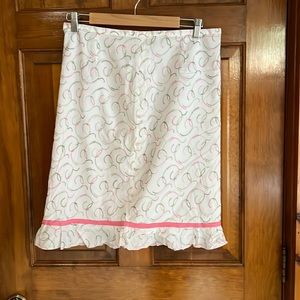Judith Hart Collection White and Pink Skirt Size 12